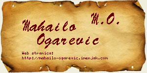 Mahailo Ogarević vizit kartica